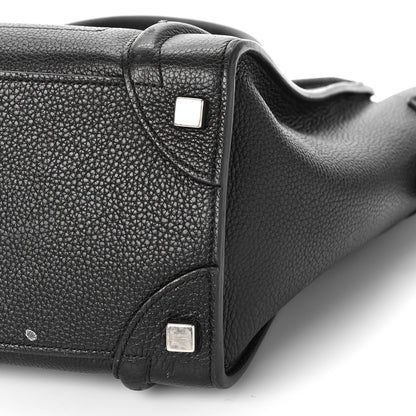 Celine Drummed Calfskin Micro Luggage Black 8 of 16