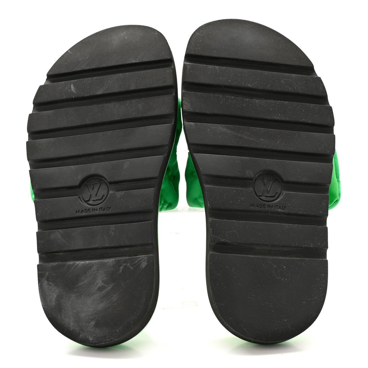 Louis Vuitton Technical Fabric Embossed Monogram Pool Pillow Comfort Mules 35 Green 6 of 12