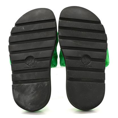 Louis Vuitton Technical Fabric Embossed Monogram Pool Pillow Comfort Mules 35 Green 6 of 12
