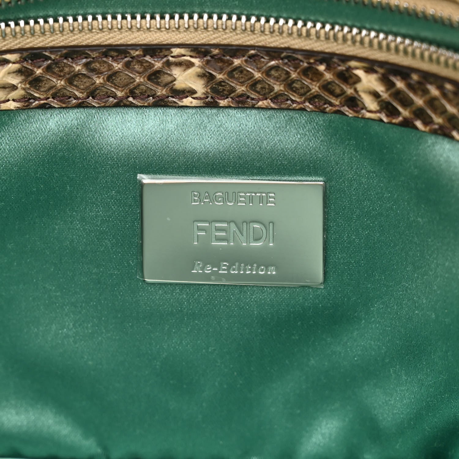 Fendi Elaphe Mirror Specchietti Embroidered Re-Edition Baguette Multicolor 6 of 11