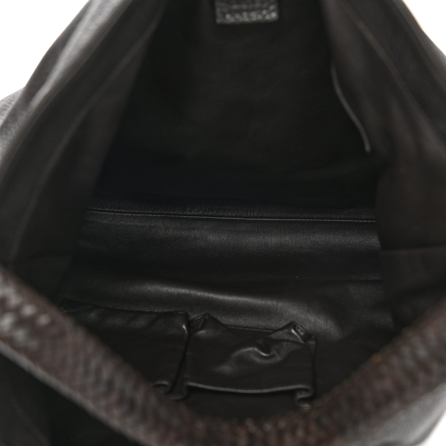 Deerskin Large Hip Bamboo Hobo Dark Cocoa