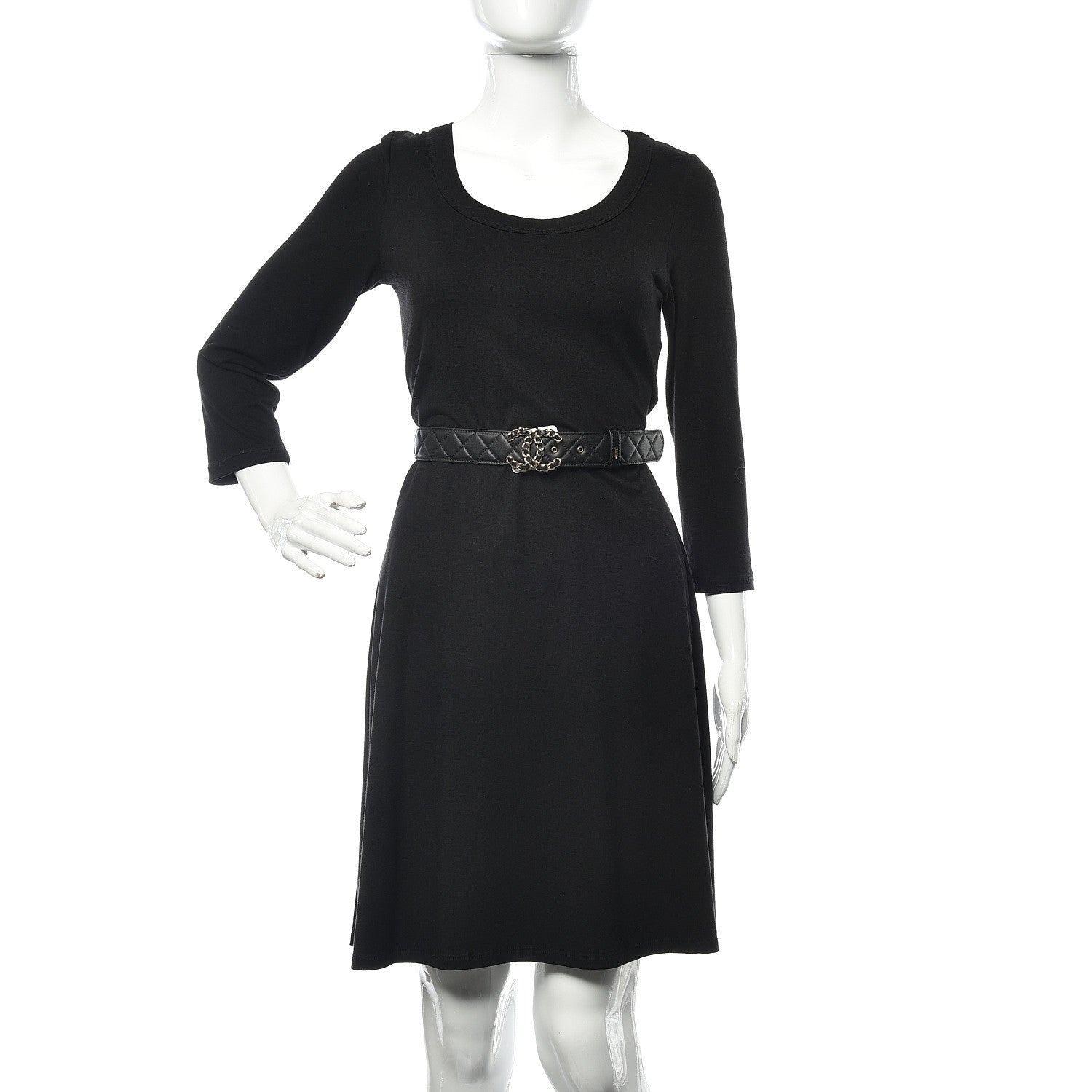 Chanel Lambskin Quilted CC Chain Belt 85 34 Black 2 of 7