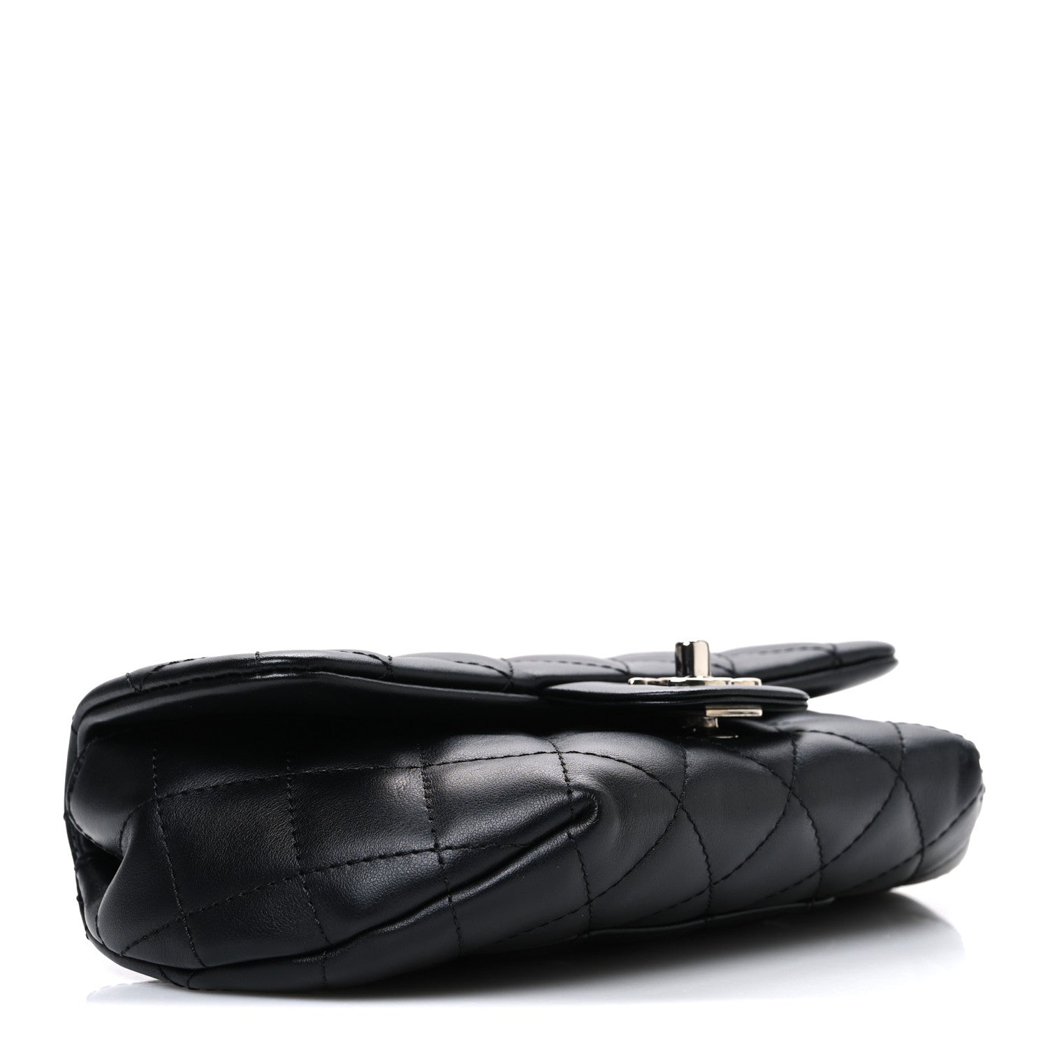 Chanel Calfskin Quilted CC Uniform Flap Belt Bag Black 4 of 11