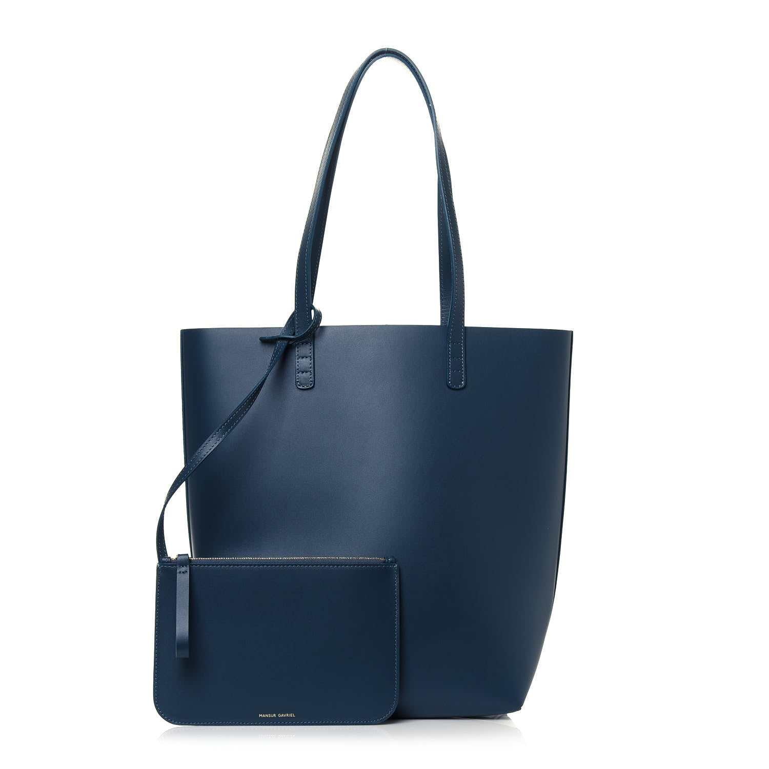 Mansur Gavriel Calfskin North South Tote Navy 1 of 13