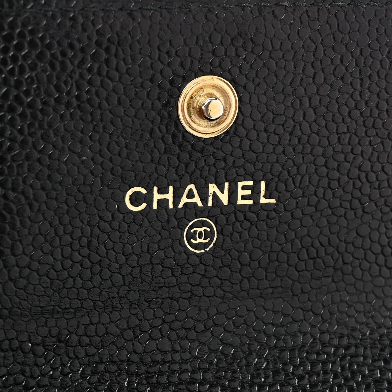 Chanel Caviar Chevron Quilted Boy Flap Card Holder Black 6 of 15