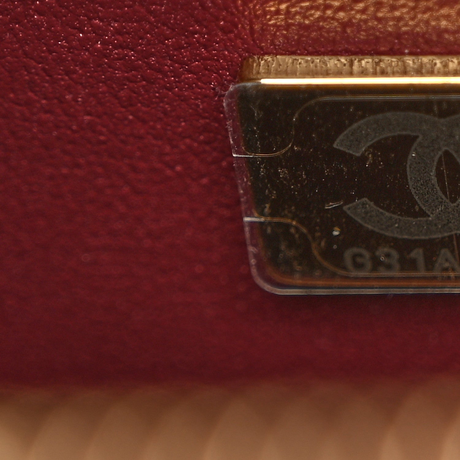 Chanel Calfskin Quilted Studded Square Vanity Case Burgundy 7 of 11