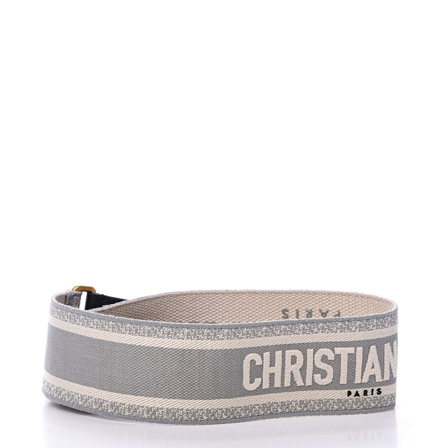 Canvas Embroidered Shoulder Strap Grey