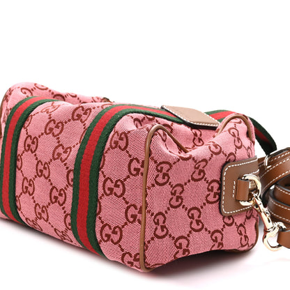 Gucci GG Supreme Web Mini GG Top Handle Bag Pink Beige 10 of 10
