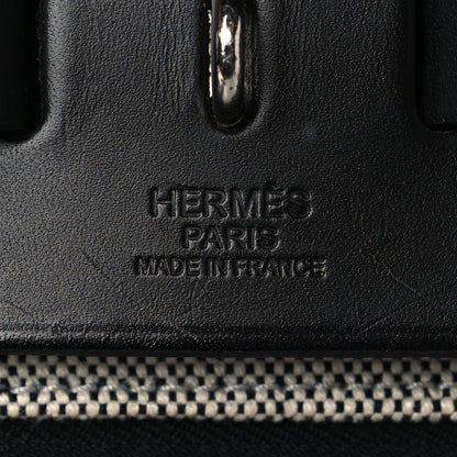 Hermes Toile H Berline Vache Hunter Herbag Zip PM 31 Bleu Encre Black 6 of 11