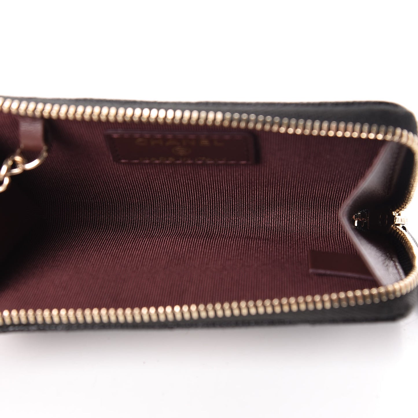 Caviar Quilted Key Holder Case Black