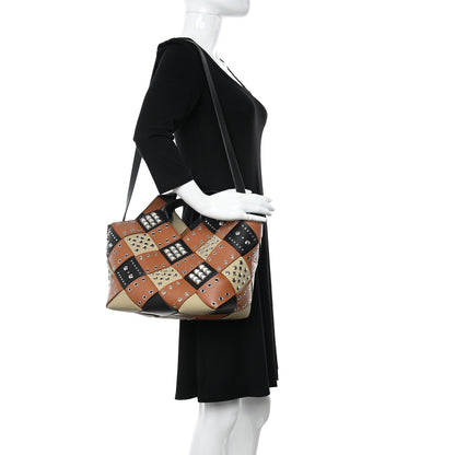 Loewe Calfskin Woven Studded Basket Surplus Bag Multicolor 2 of 11