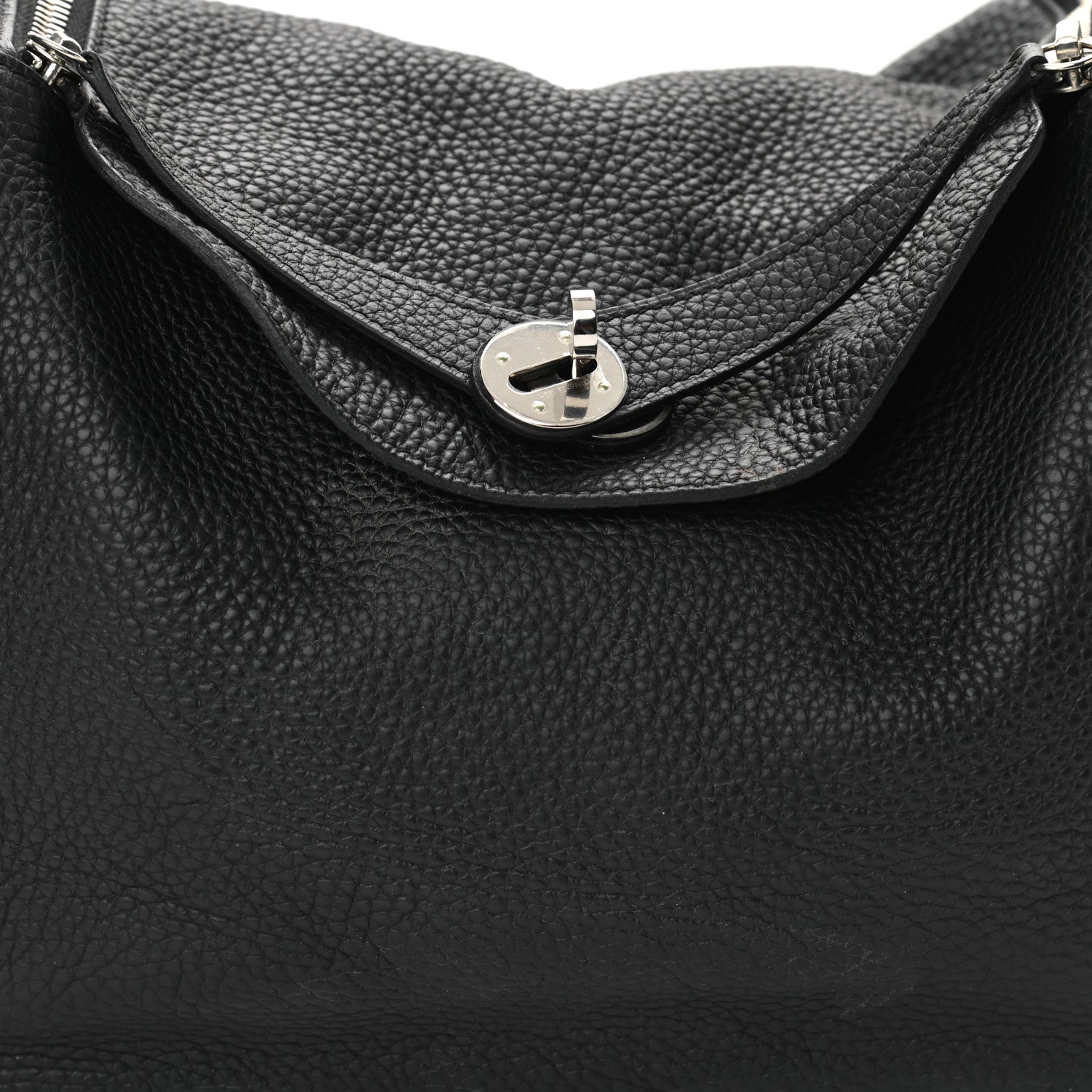 Hermes Taurillon Clemence Lindy 26 Black 8 of 10