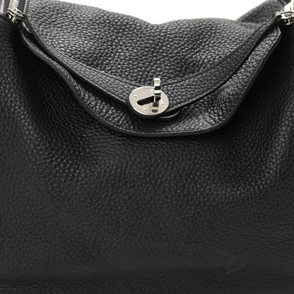 Hermes Taurillon Clemence Lindy 26 Black 8 of 10