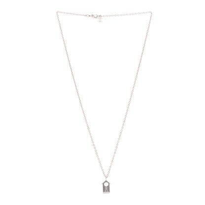 Chanel Metal Bird House Lanyard Necklace Silver 3 of 6
