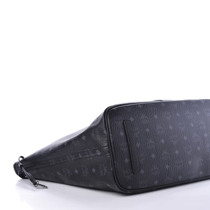 MCM Visetos Large Liz Reversible Shopper Tote Black 7 of 19