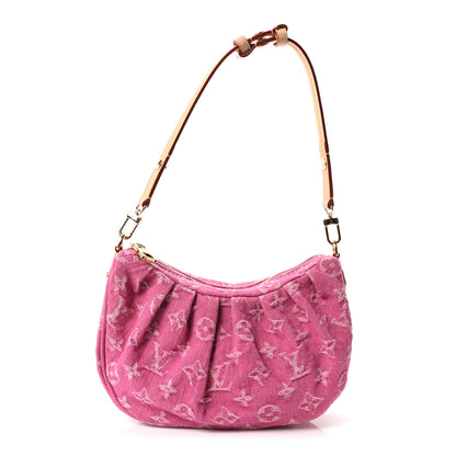 Louis Vuitton Monogram Denim Pochette Valley Fuchsia 1 of 10