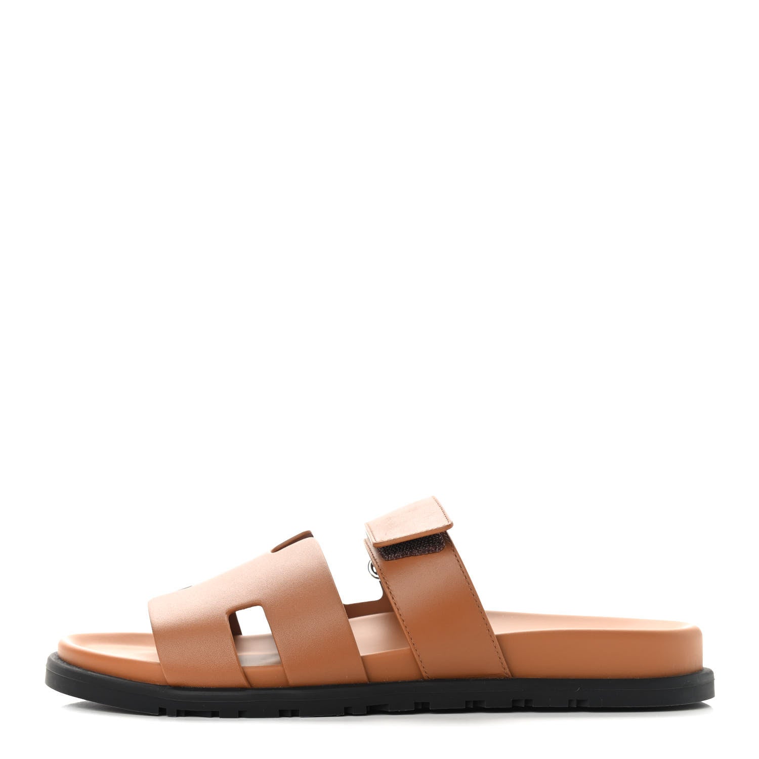 Hermes Calfskin Mens Chypre Sandals 42 Gold 1 of 8
