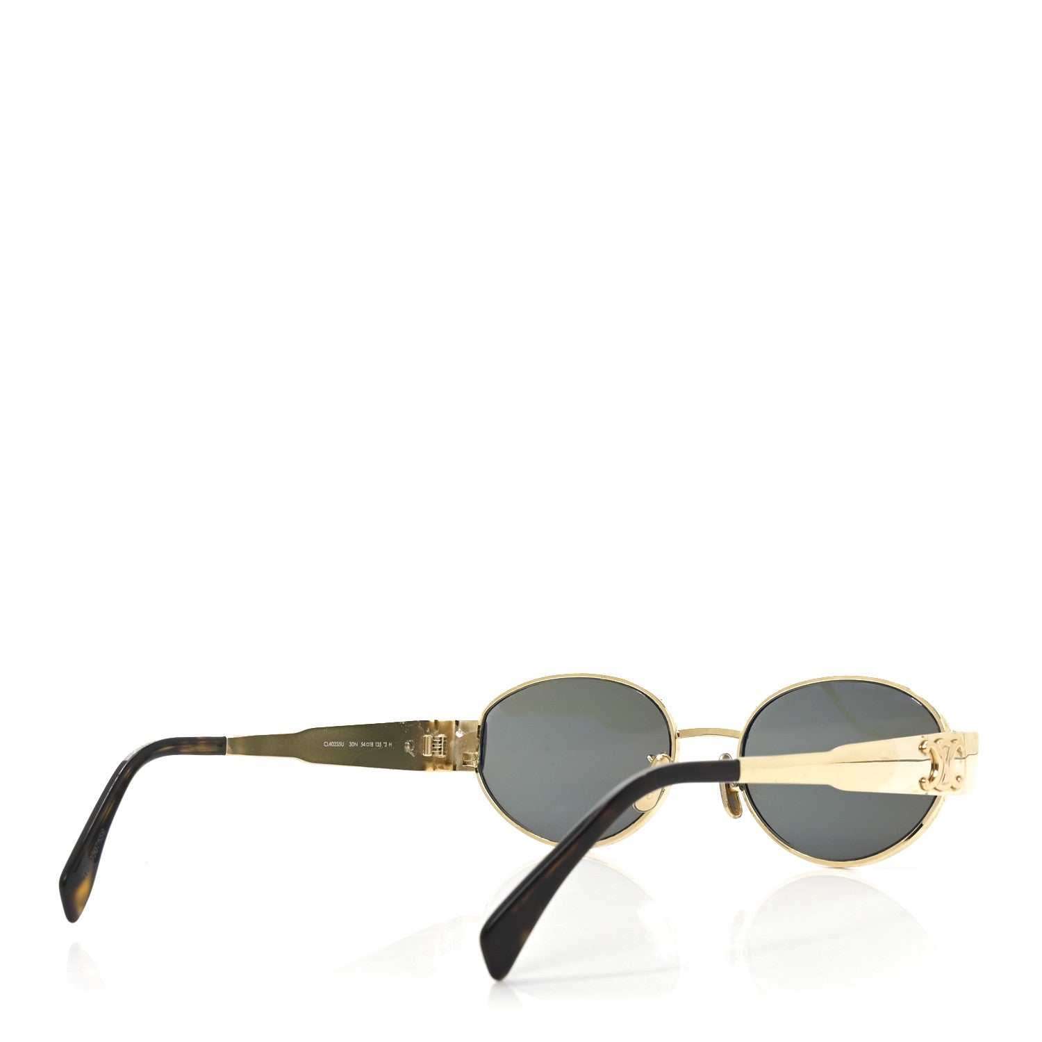 Celine Metal Triomphe 01 Sunglasses CL40235U Gold Green 4 of 8