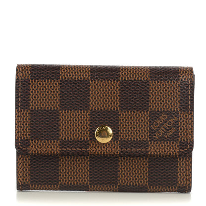 Louis Vuitton Damier Ebene Porte-Monnaie Plat Coin Purse 1 of 7