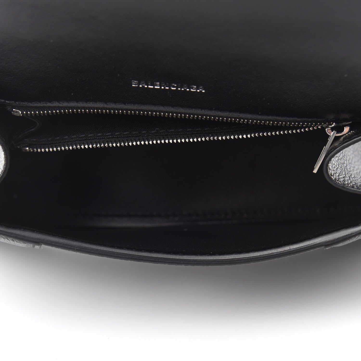 Balenciaga Grained Calfskin Small Hourglass Top Handle Bag Black 5 of 10