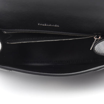 Balenciaga Grained Calfskin Small Hourglass Top Handle Bag Black 5 of 10