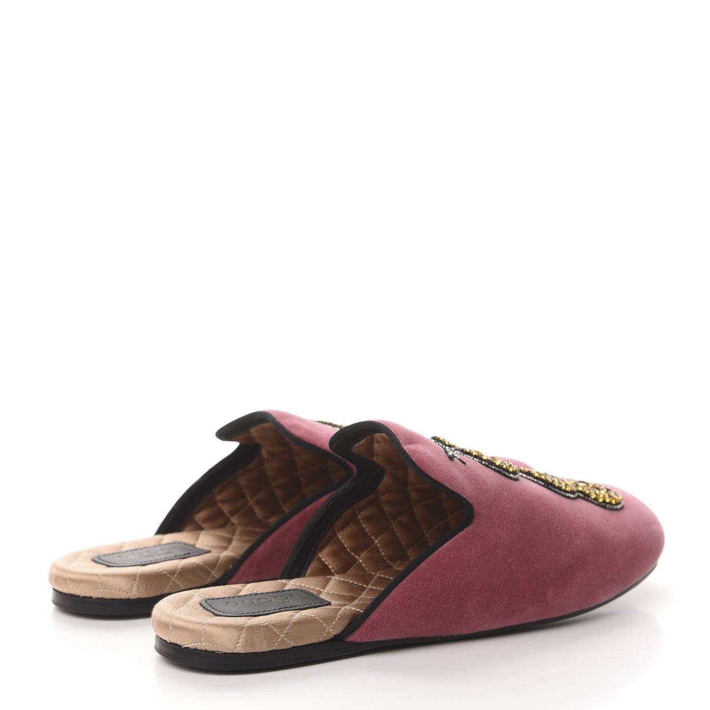 Velvet Crystal Snake Embroidered Womens Slippers 37 Tibet Red Black