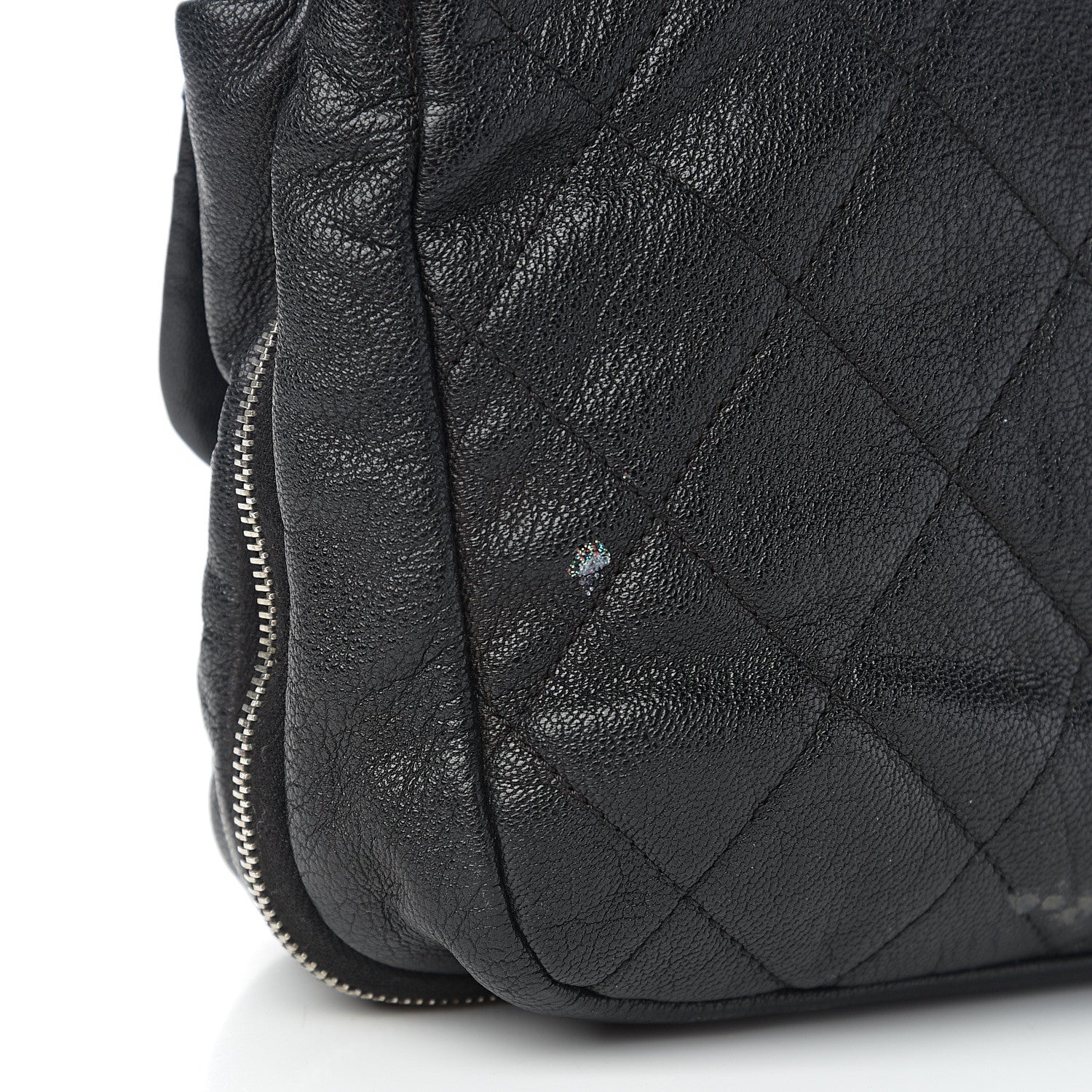Chanel Calfskin Quilted Expandable Zip Flap Shoulder Bag Black 14 of 17