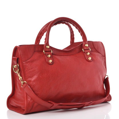 Balenciaga Agneau Giant 12 Gold Hardware City Rouge Lipstick 3 of 14