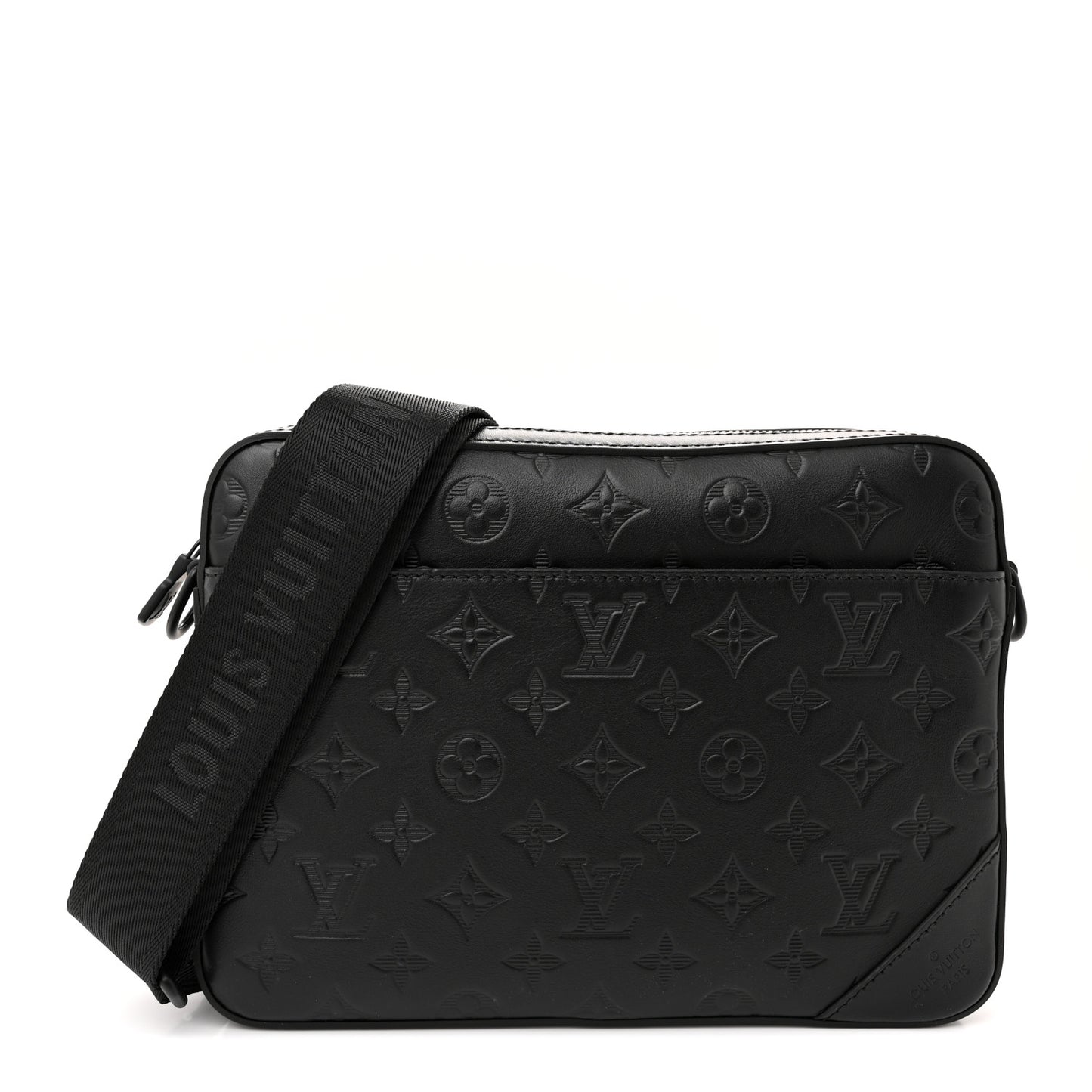 Calfskin Monogram Shadow Duo Messenger Black