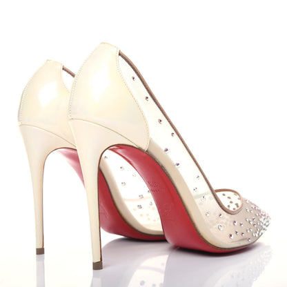 Christian Louboutin Rete Patent Crystal Strass Follies 100 Pumps 37.5 Version 4 of 15