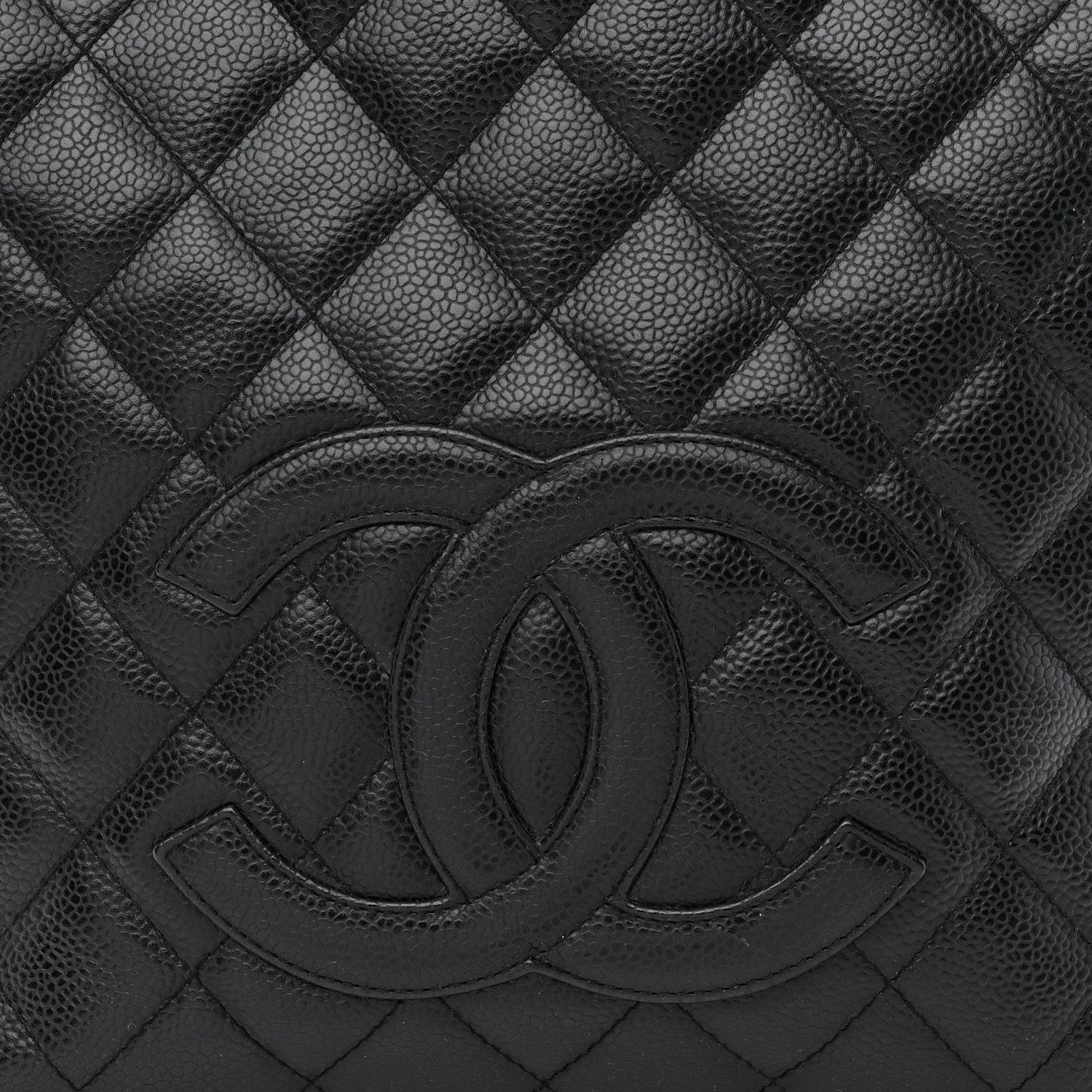 Chanel Caviar Quilted Petit Shopping Tote PST Black 9 of 13