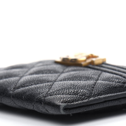 Chanel Caviar Quilted Boy Card Holder Black 5 of 5