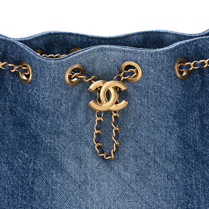 Chanel Washed Denim Quilted Mini Chanel 25 Handbag Blue 8 of 11