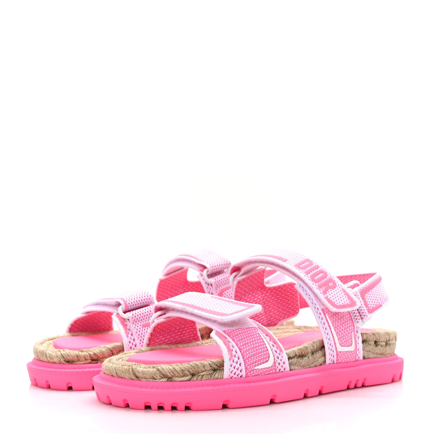 Technical Knit Jute Dioract 10mm Sandals 39 White Fuchsia