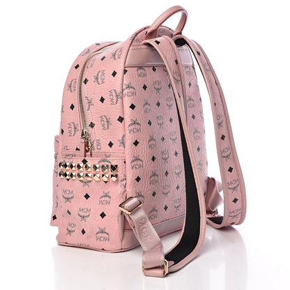MCM Visetos Small Side Stud Stark Backpack Pink 3 of 17