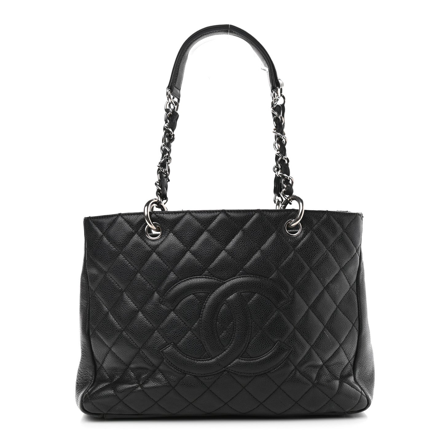 Caviar Quilted Grand Shopping Tote GST Black