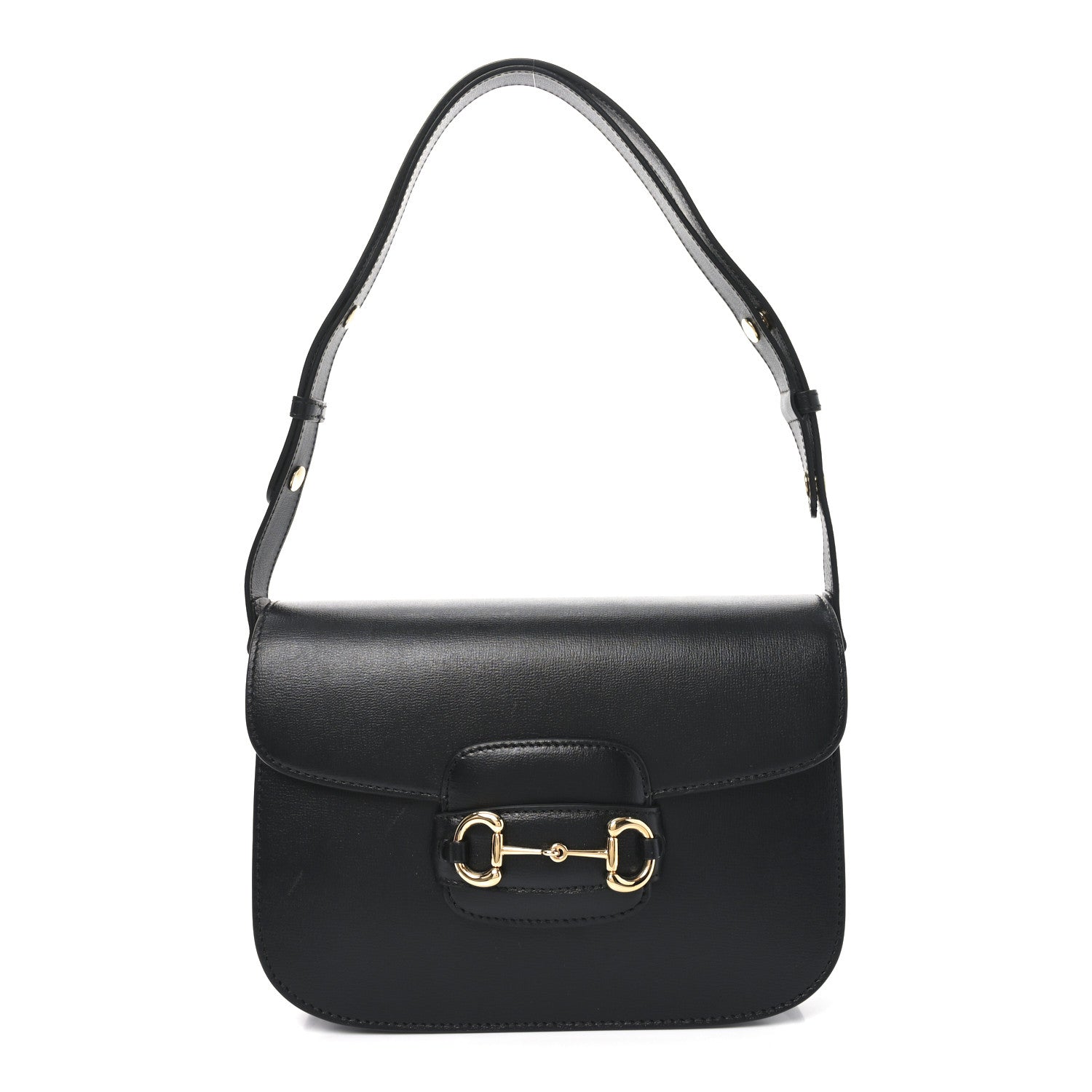 Gucci Azalea Calfskin Horsebit 1955 Shoulder Bag Black 1 of 10