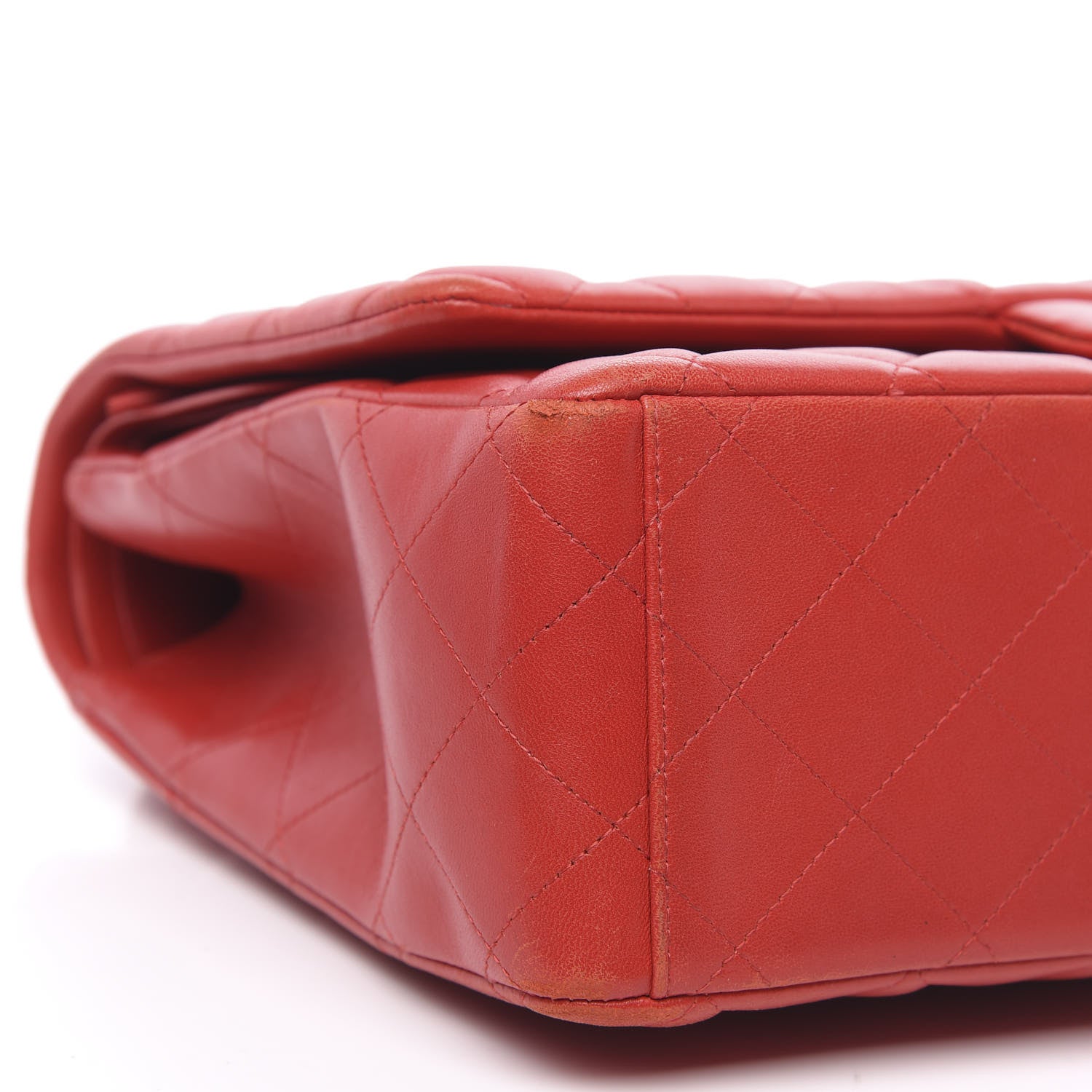 Chanel Lambskin Quilted Maxi Double Flap Red 8 of 18