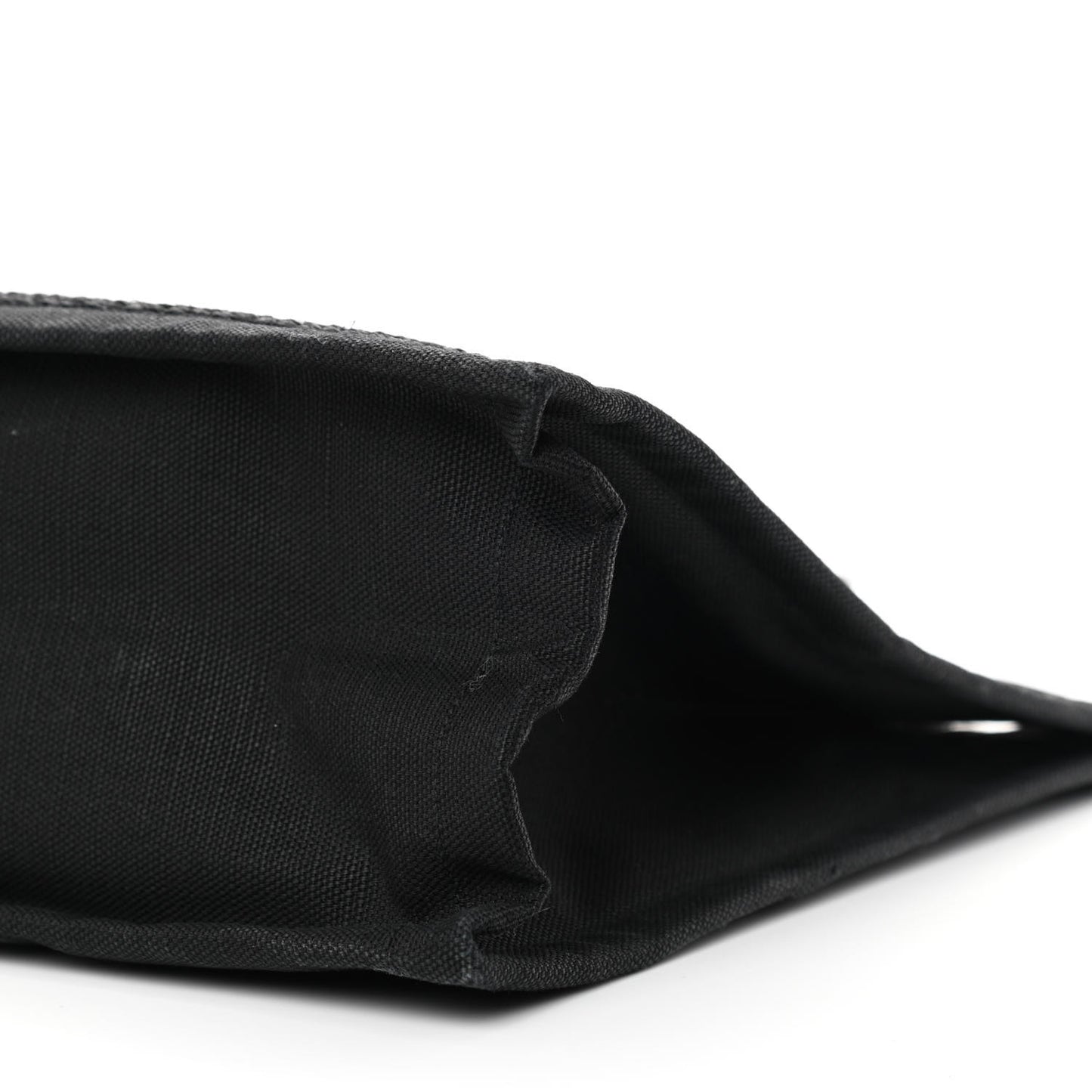 Raffia Linen Calfskin Rive Gauche Tote Black