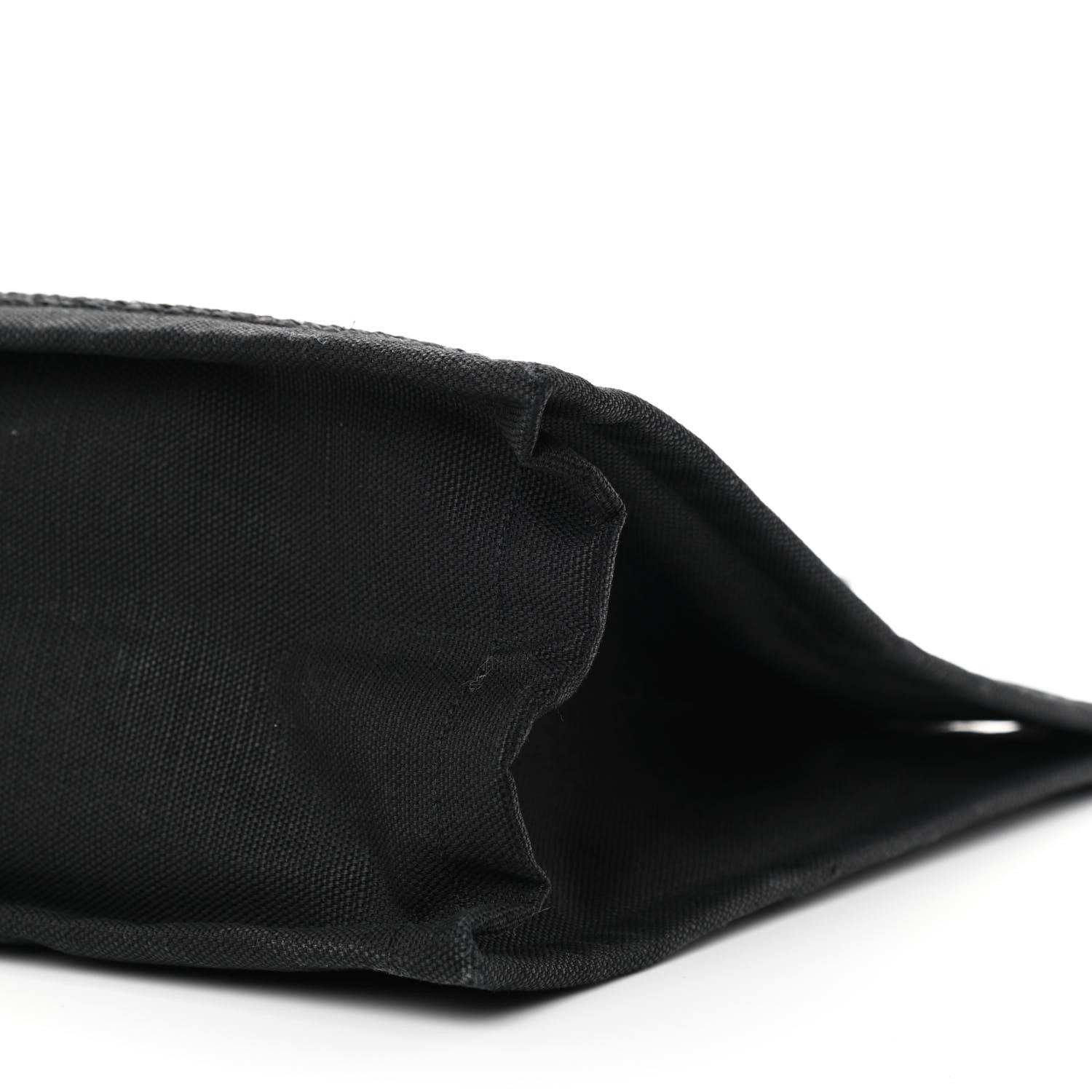 Saint Laurent Raffia Linen Calfskin Rive Gauche Tote Black 10 of 10