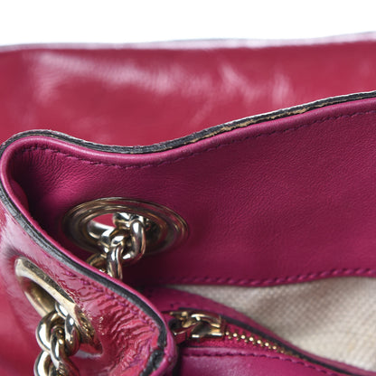 Gucci Vernice Naplack Medium Soho Chain Shoulder Bag Bright Bouganville 14 of 15