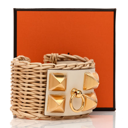 Hermes Barenia Osier Collier De Chien CDC Picnic Bracelet T2 Nata 7 of 7