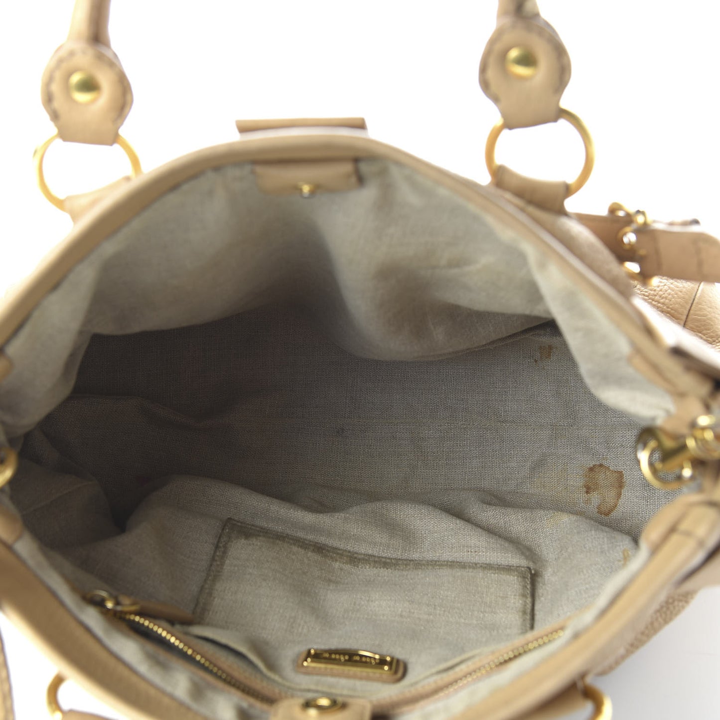 Vitello Large Bow Tote Beige