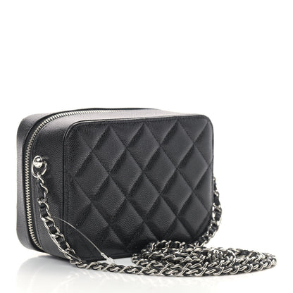 Chanel Caviar Quilted CC Vanity Case With Chain Black 3 of 9