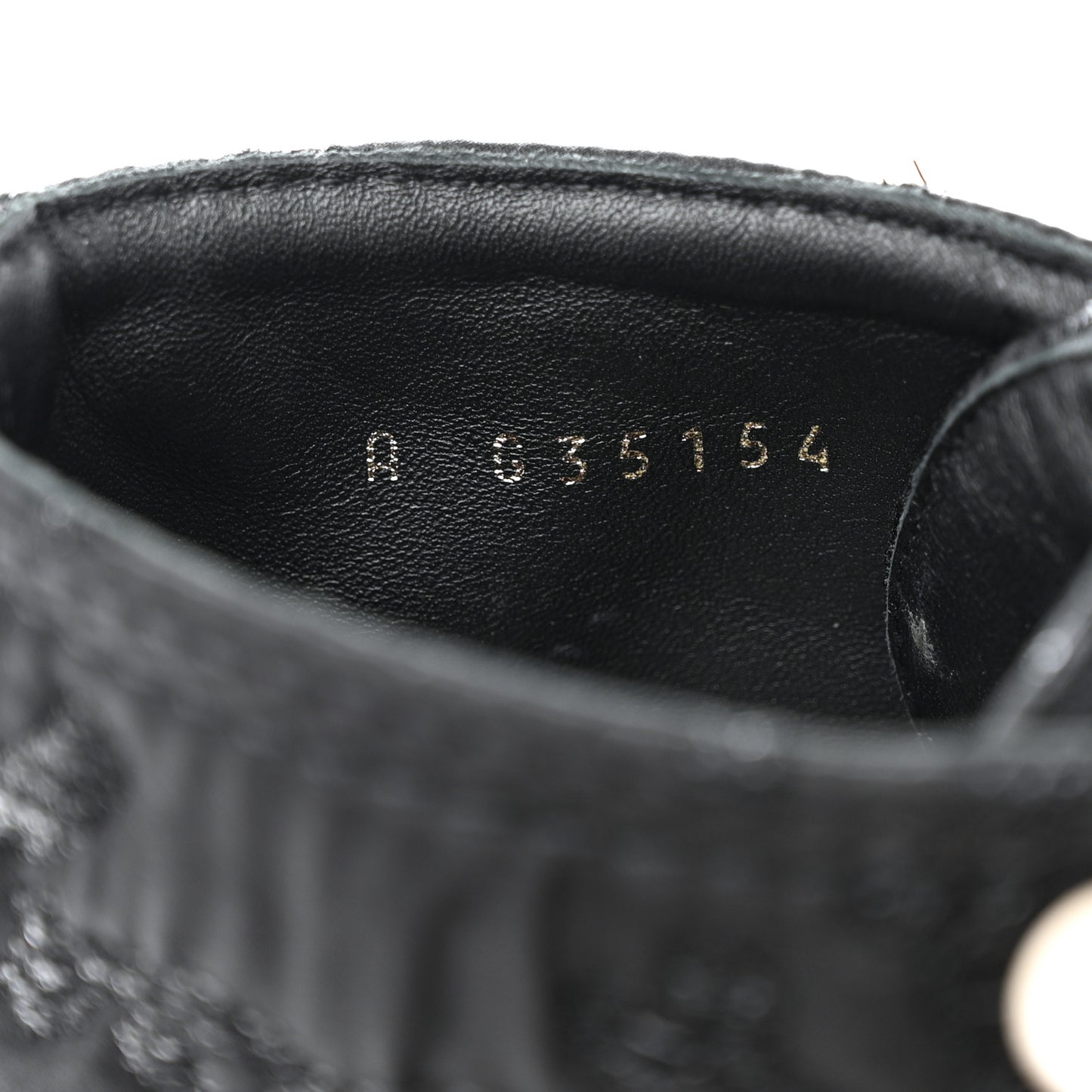 Tweed Grosgrain CC Combat Short Boots 38.5 Black