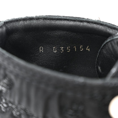 Chanel Tweed Grosgrain CC Combat Short Boots 38.5 Black 6 of 8