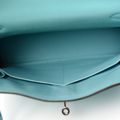 Hermes Togo Kelly Retourne 28 Bleu Atoll 6 of 39