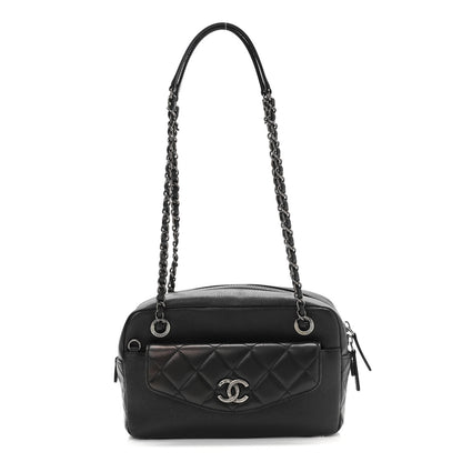 Chanel Caviar Lambskin Quilted Coco Break Camera Case Black 3 of 12