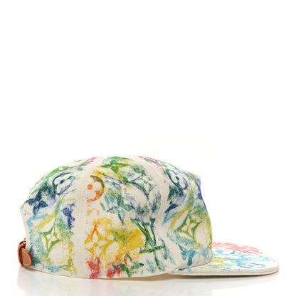 Louis Vuitton Cotton Monogram Watercolor Cap 60 White Multicolor 5 of 9