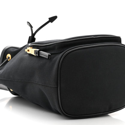 Prada Jacquard Logo Mini Bucket Crossbody Bag Black 10 of 13